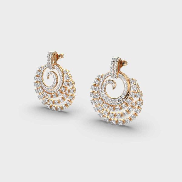 Scintillating Circle Diamond Danglers Jewelbox