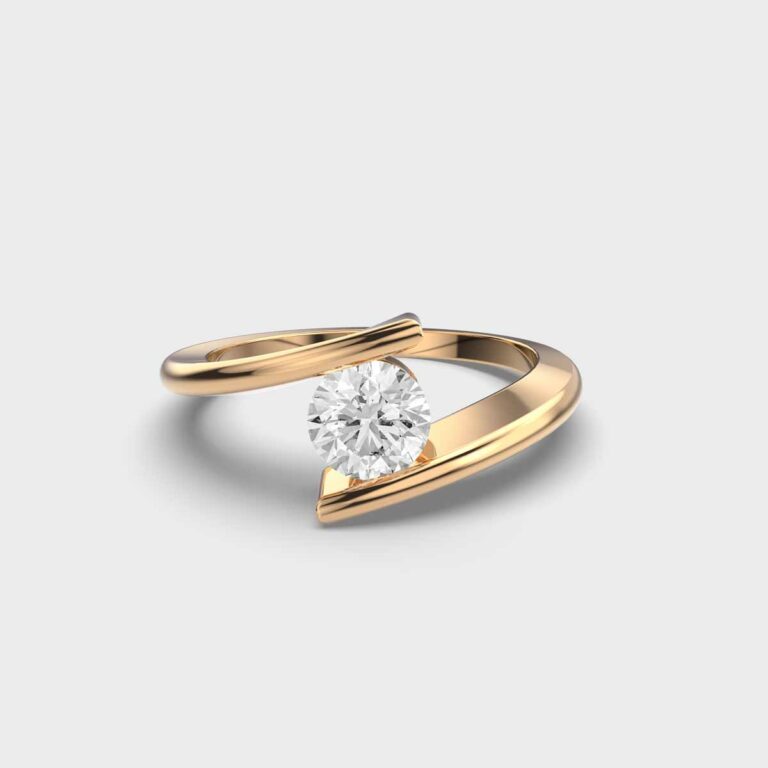 50 Cent Solitaire Shooting Star Ring Jewelbox