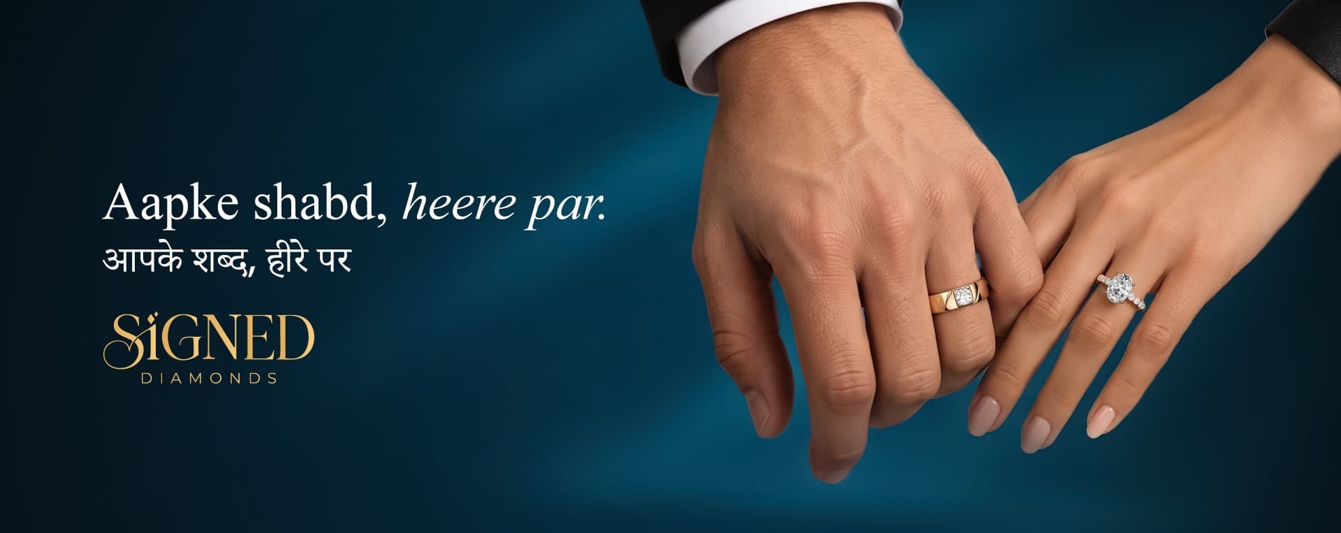 A hand wearing a diamond ring