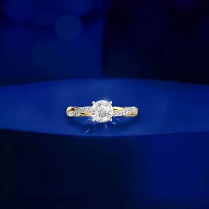 Twisted Curtsy Padma Cut Diamond Ring