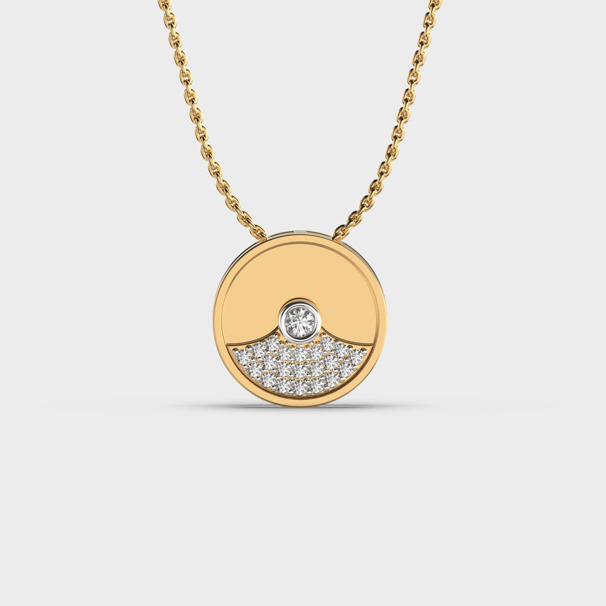 Lovingly Yours Engraved Diamond Pendant (With Chain)