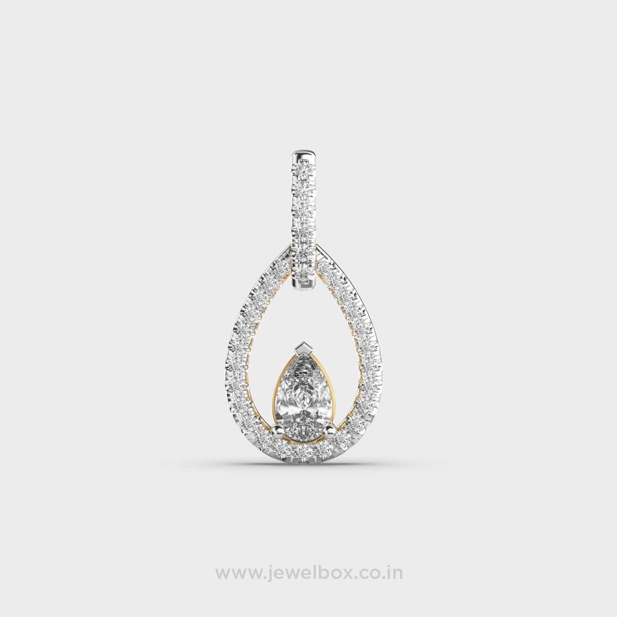 Eye Of Ankh Oval Diamond Pendant (Without Chain)