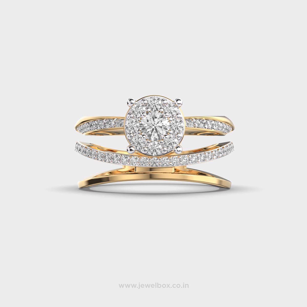 Luna Crest String Diamond Ring