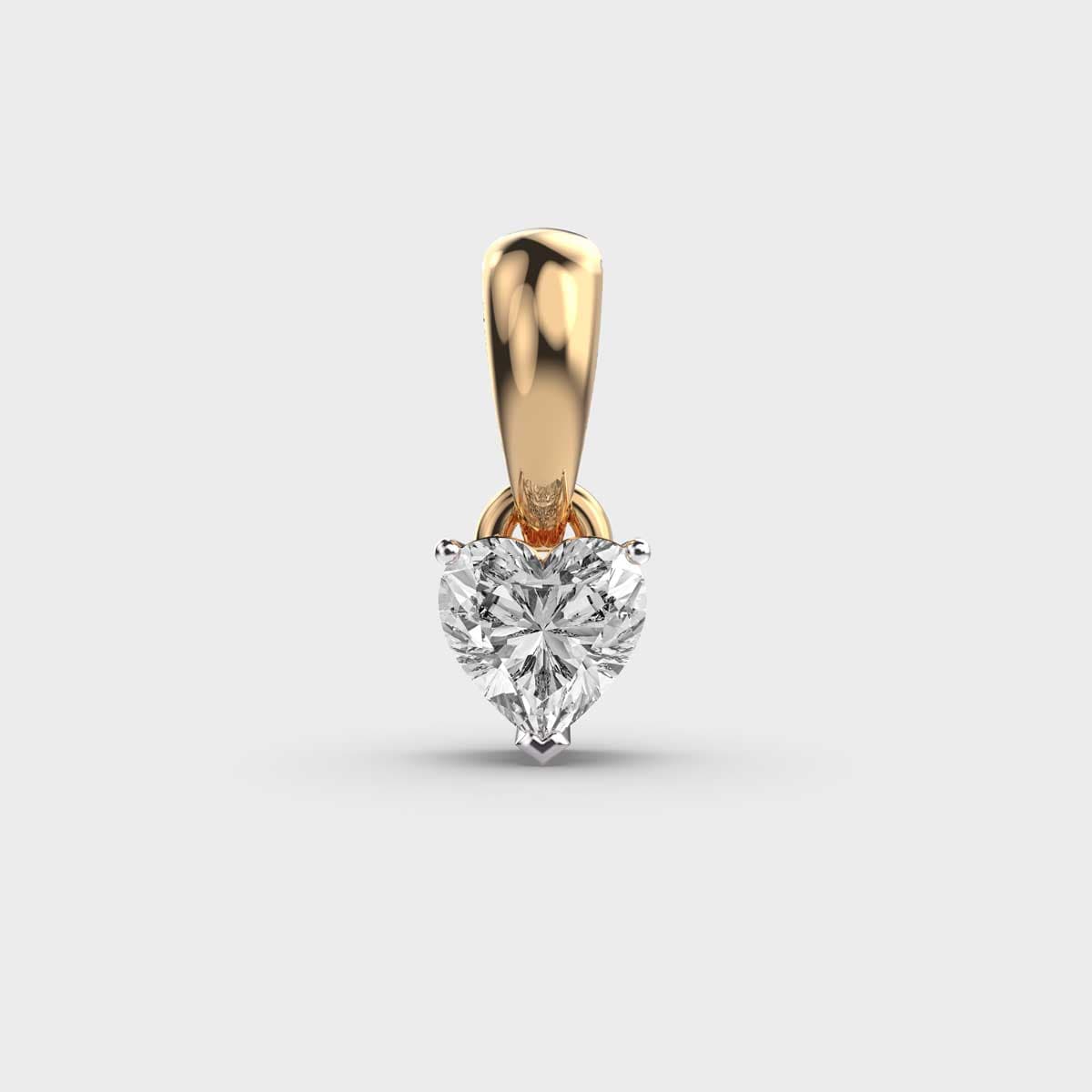 Classic Heart Solitaire Pendant without Chain