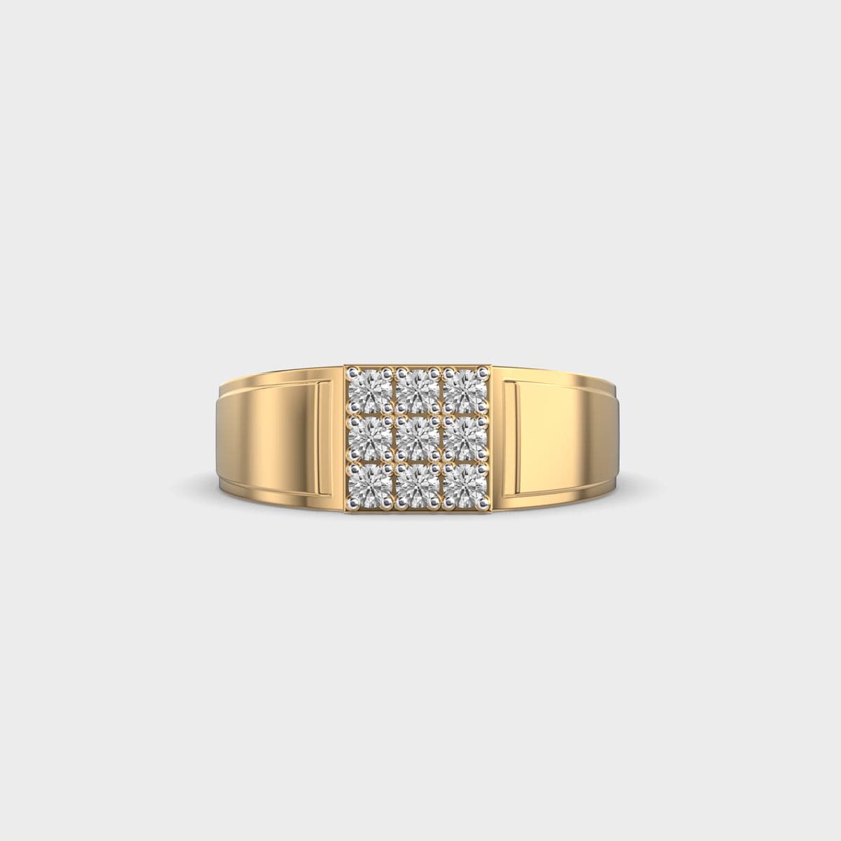 Nine Diamond Band Ring for Men