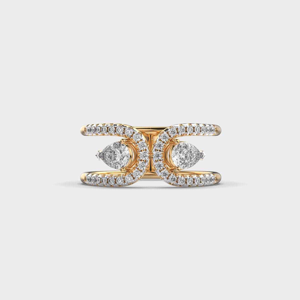 Tiara Diamond-Encrusted Ring