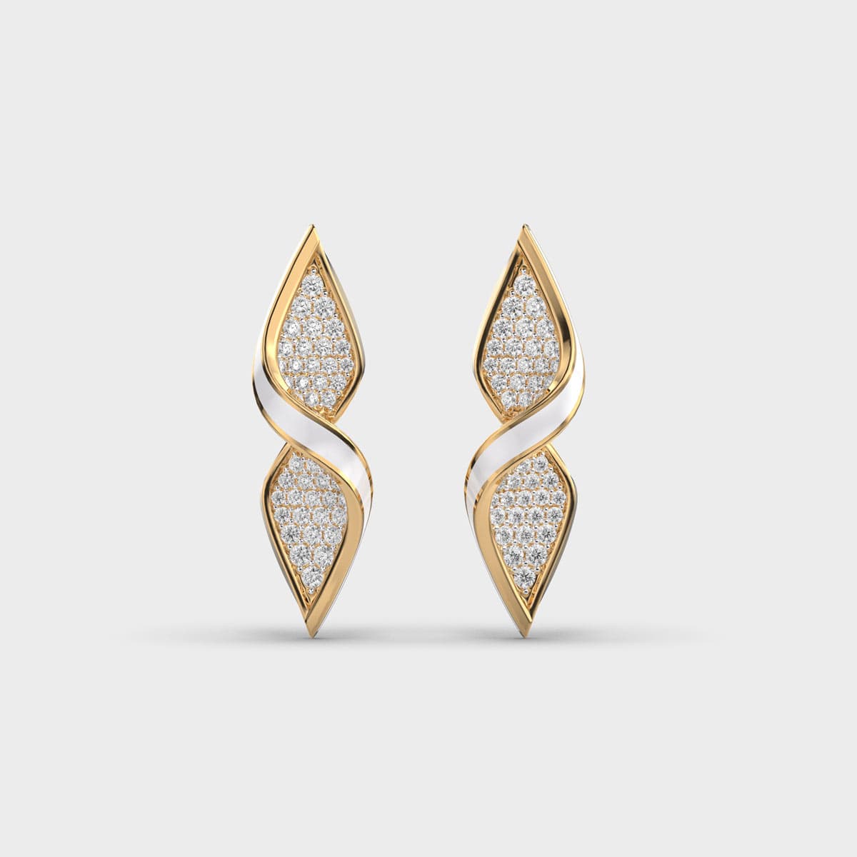 Beckoning Glam Diamond-Encrusted Earstuds