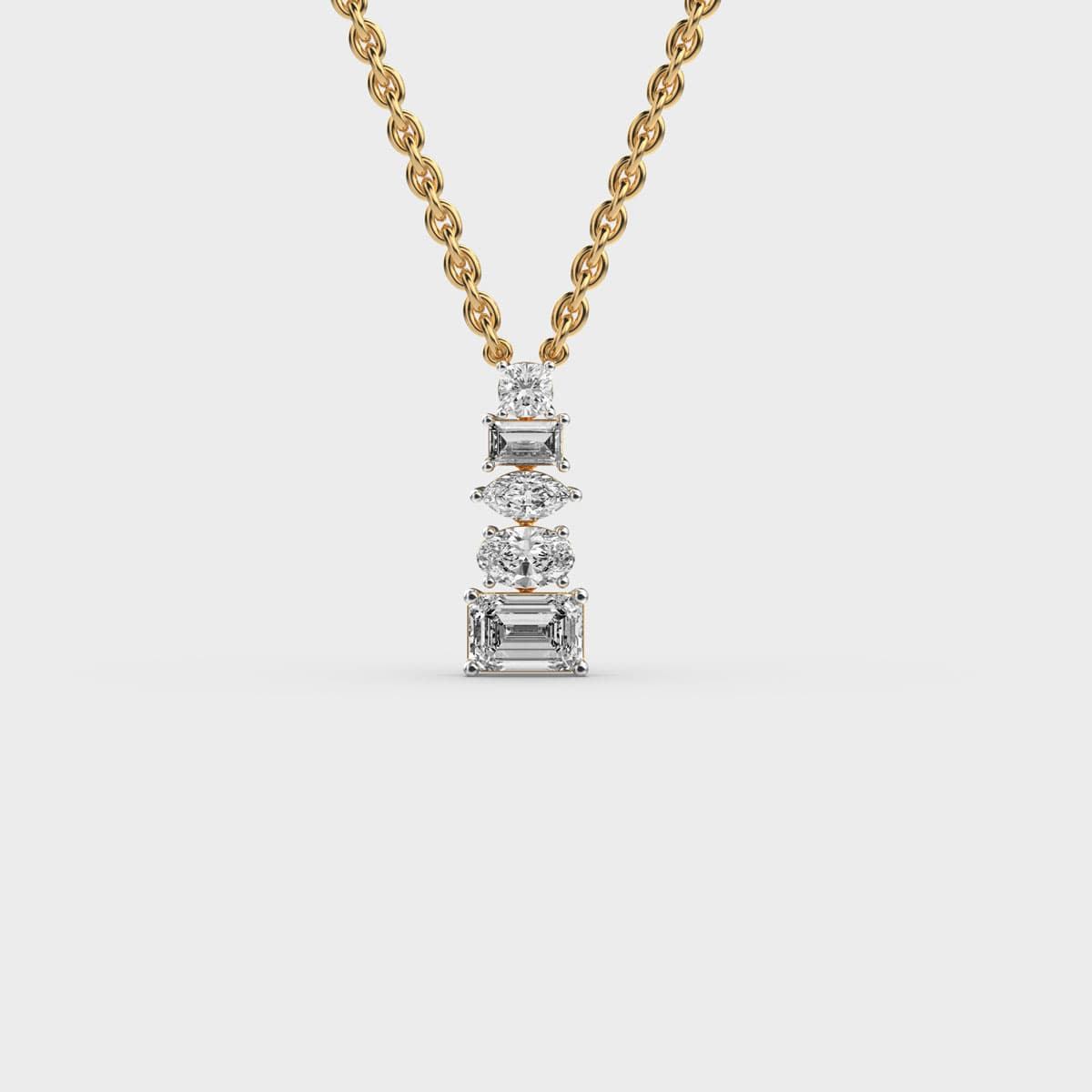 Dropping Beauty Diamond Pendant (With Chain)