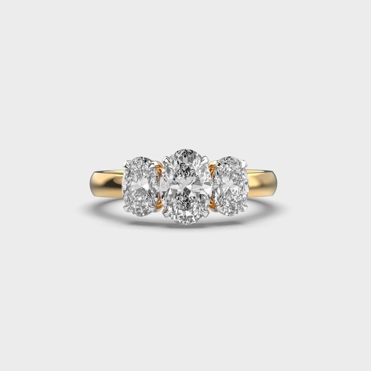 The Princess Tres Oval Solitaire Diamond Ring