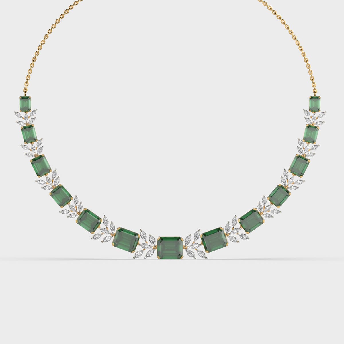 Lush Forest Nocturne Diamond Necklace