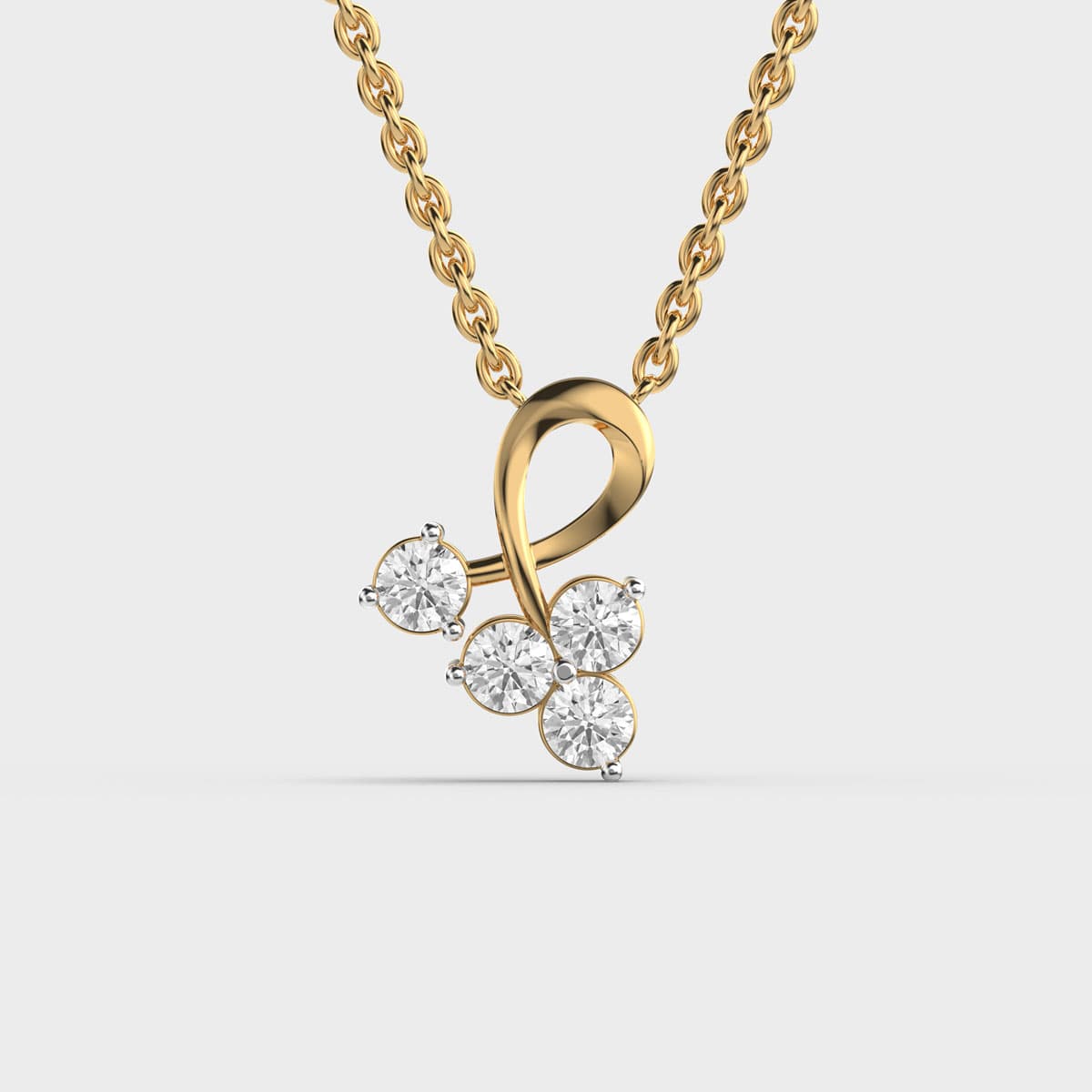 Round Gypsy Diamond Pendant (With Chain)