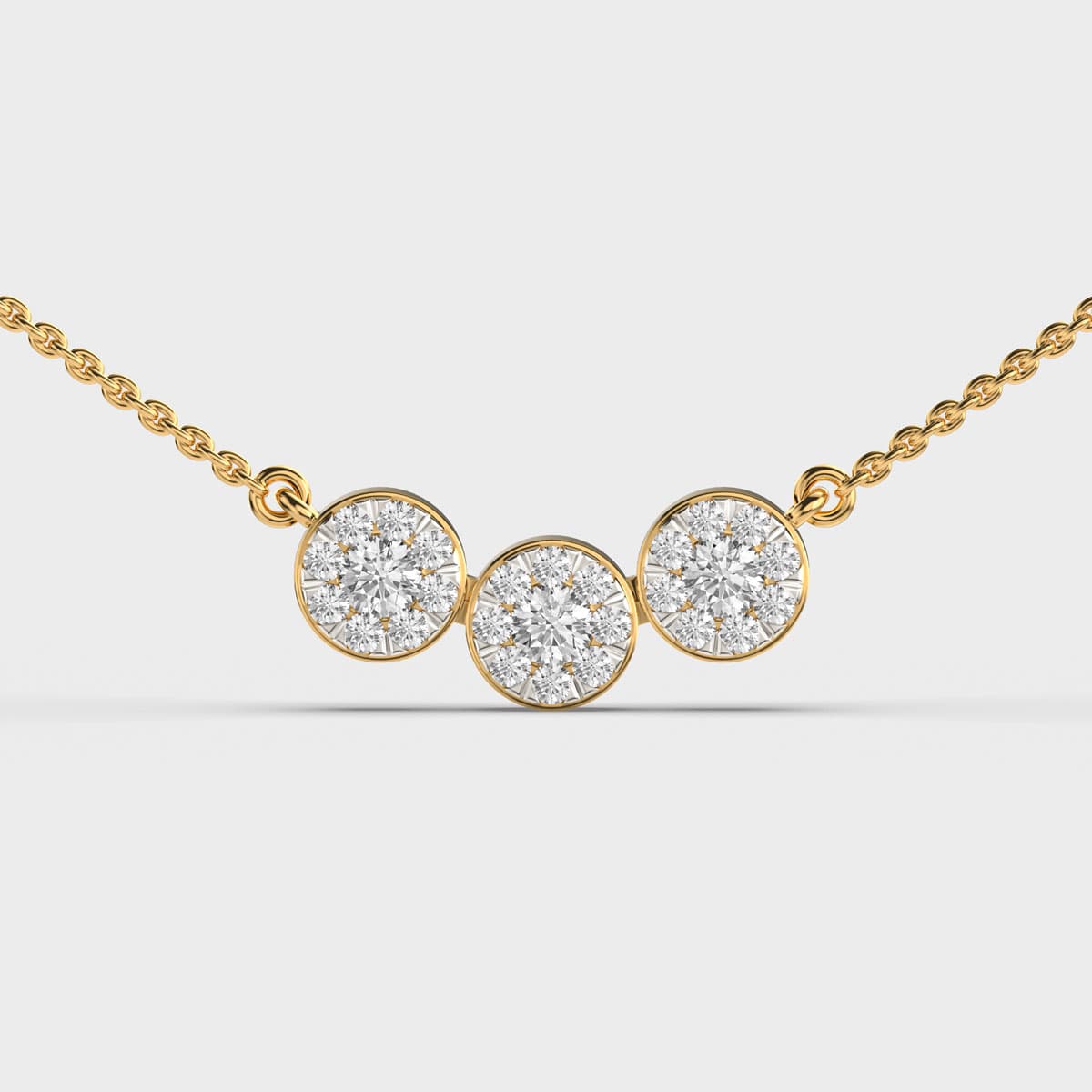 Three Spark Promise Diamond Necklace