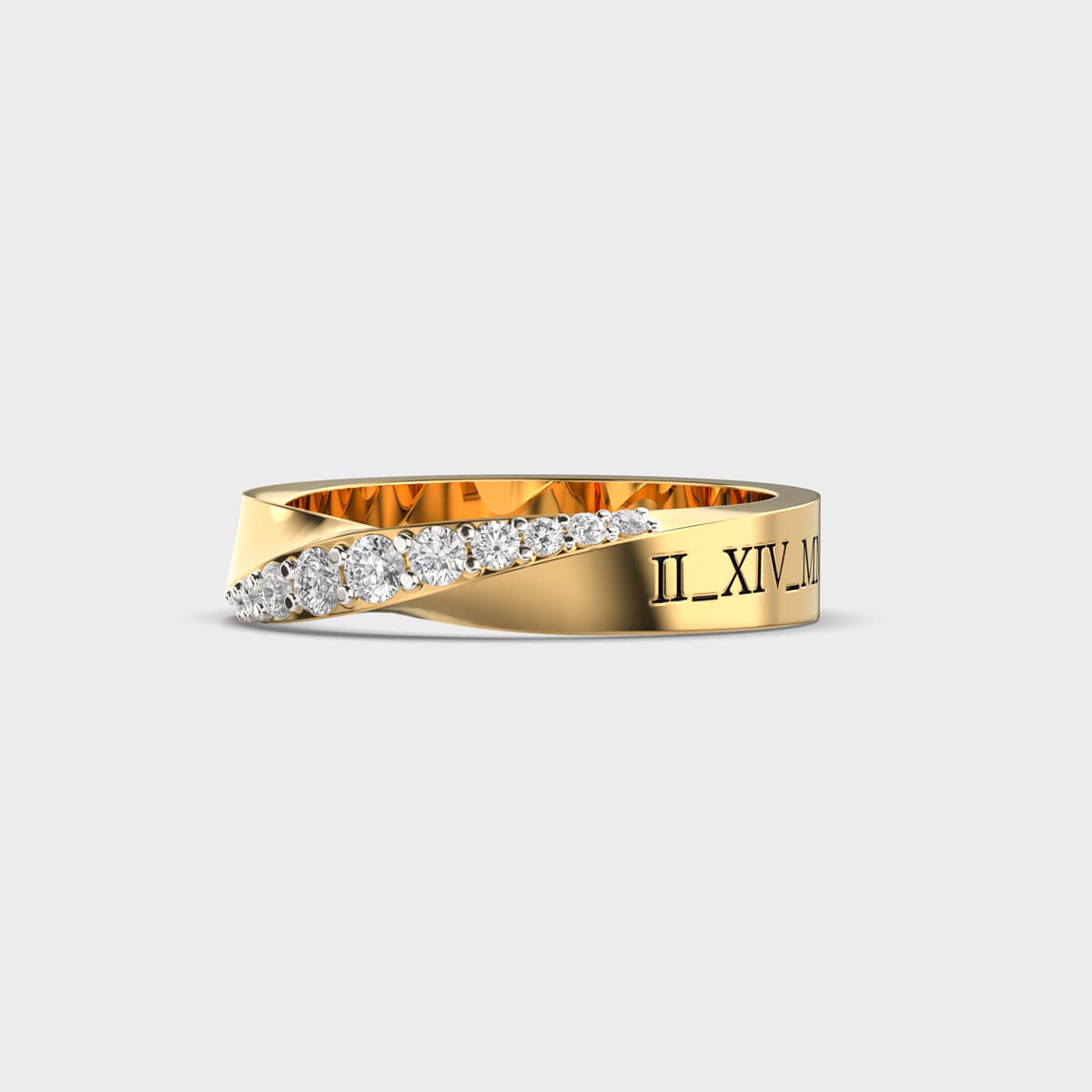 Roman Reverie Diamond Band For Men