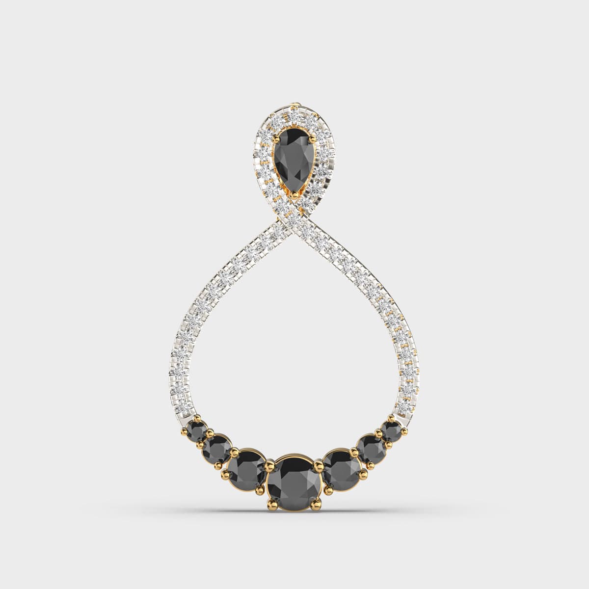 Dainty Grace Black Diamond Pendant