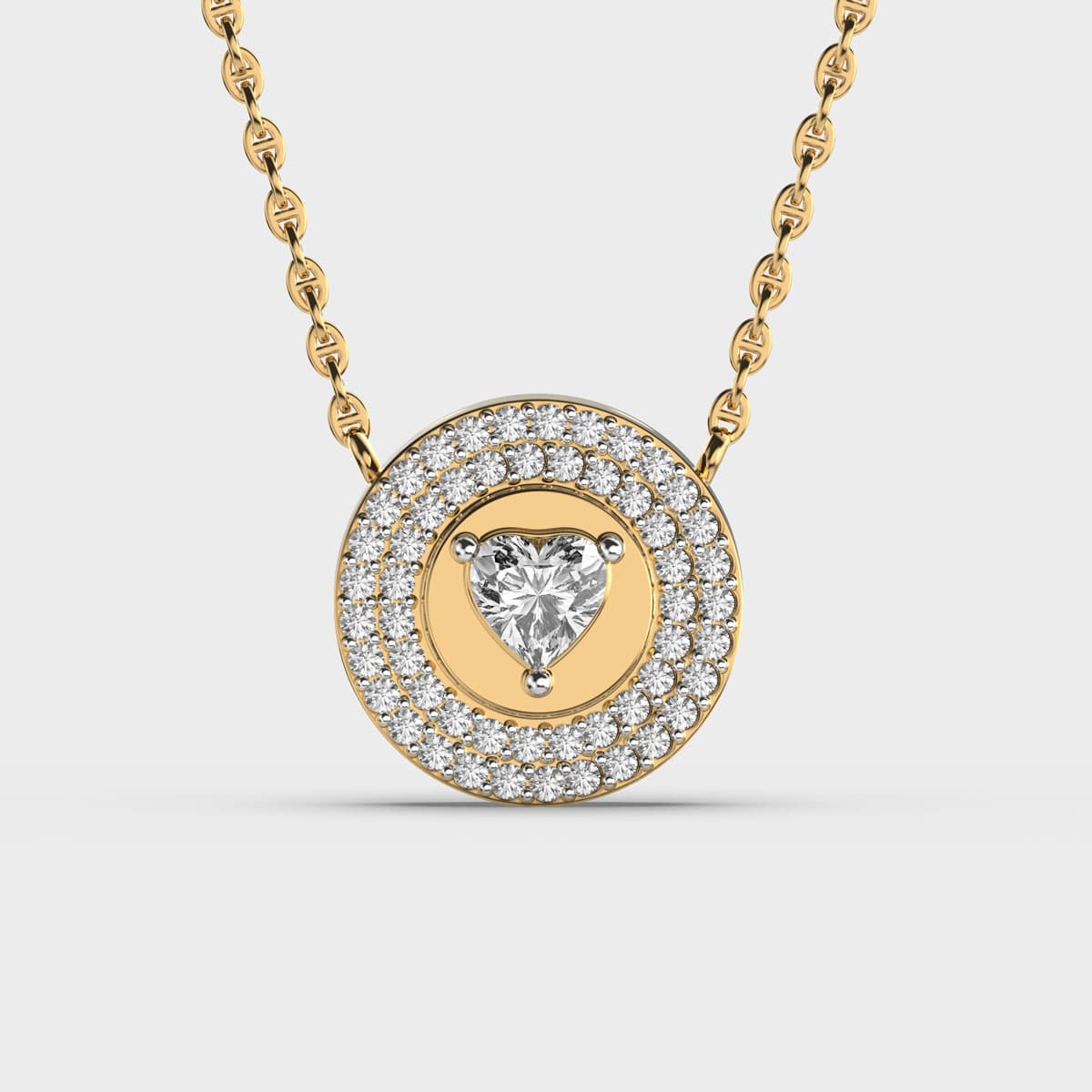 Heart Keepsake Engraved Diamond Necklace