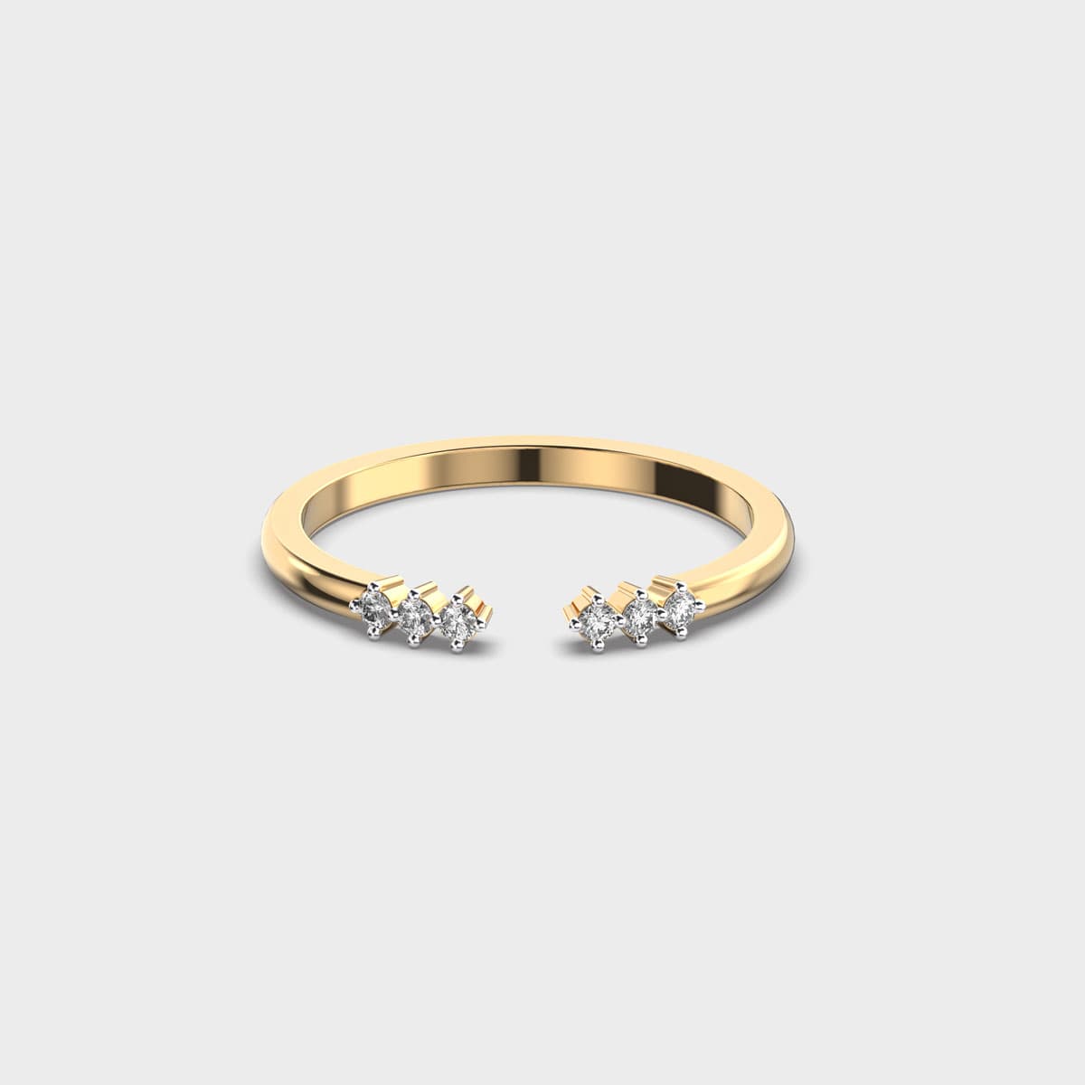 Minimal Pretty Stack Diamond Ring