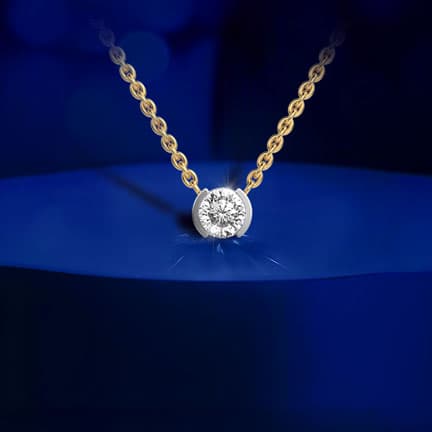 Minimalist Padma Cut Diamond Solitaire Pendant (With Chain)