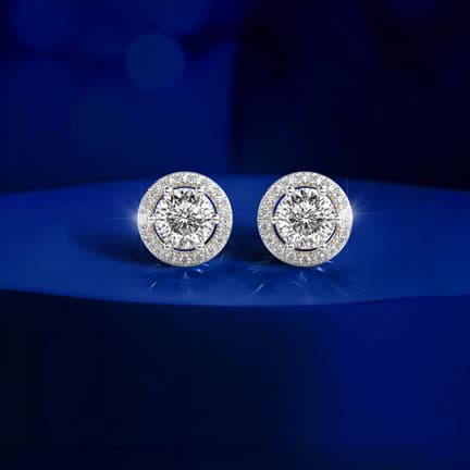 Twinkling Round Diamond Studs