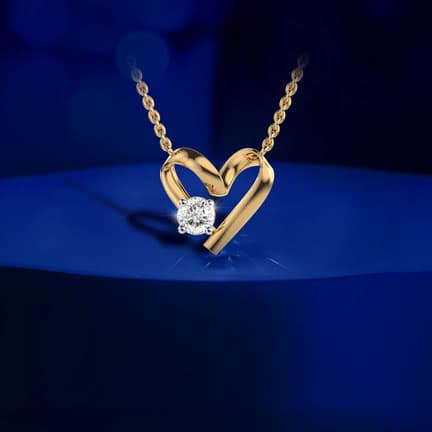 Hearts of Bliss Diamond Pendant with Chain