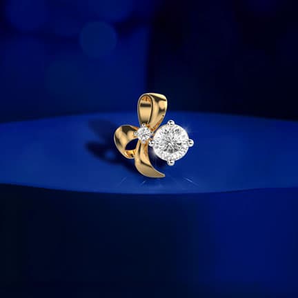 Bow with a Diamond Pendant without Chain