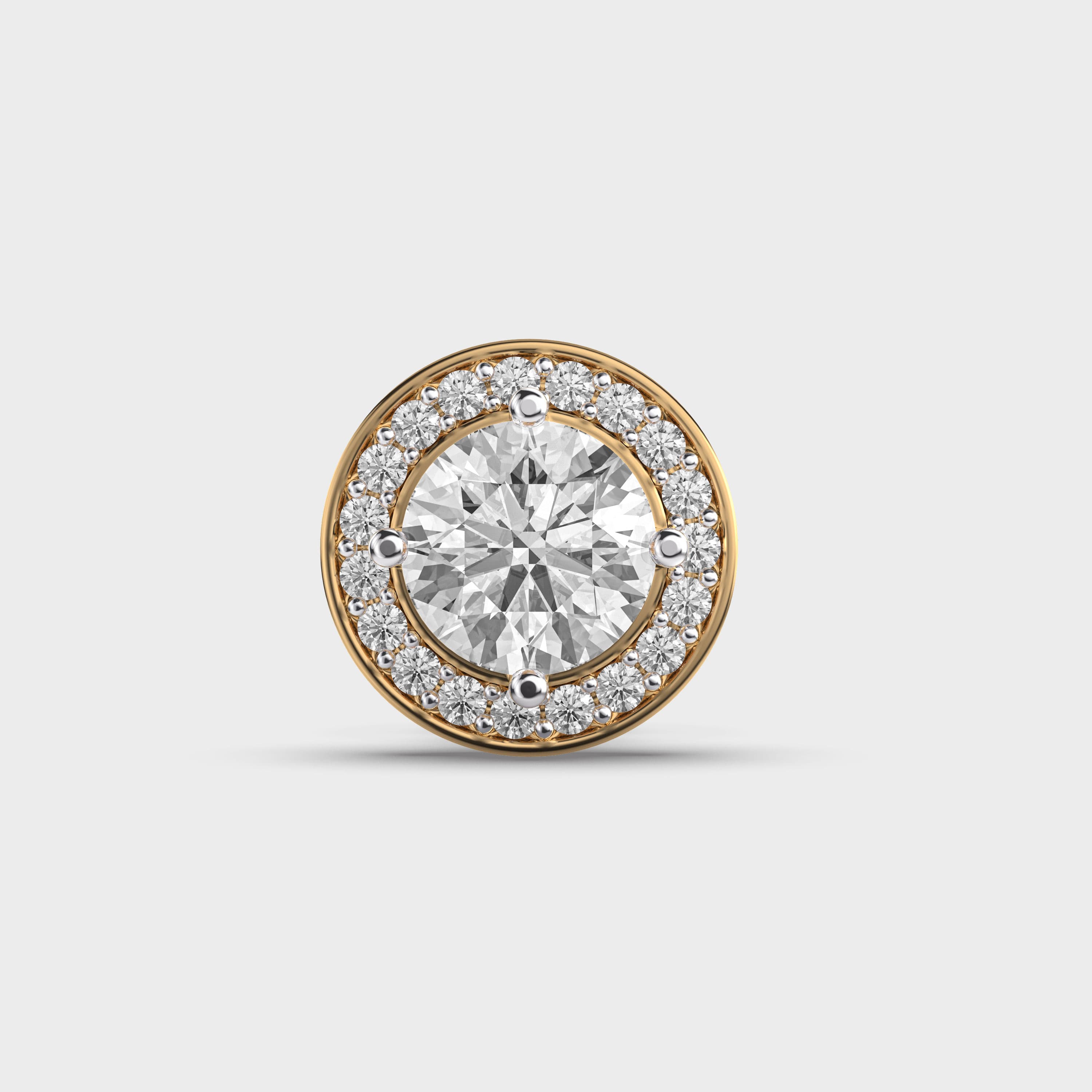 Charming Halo Men Diamond Studs