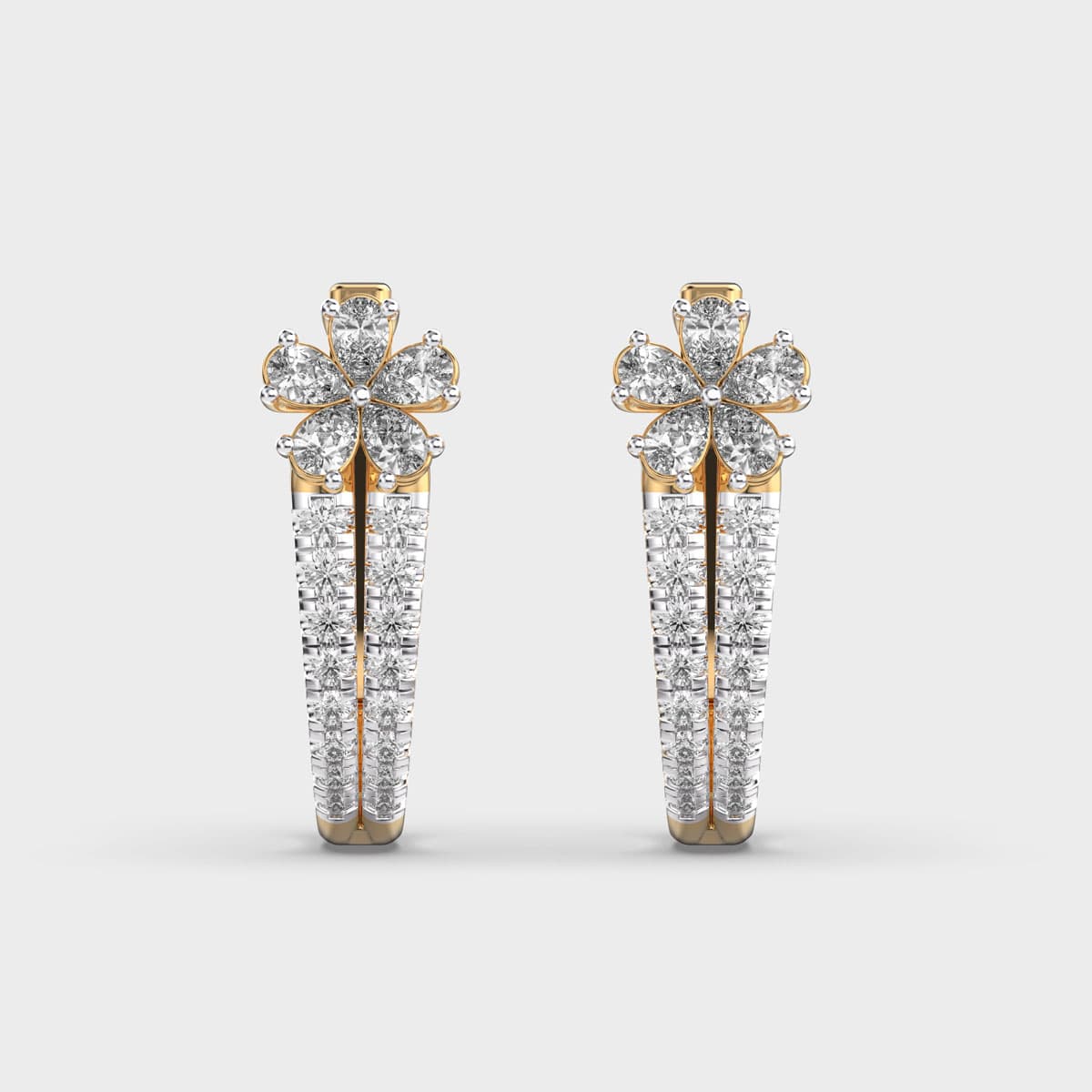 Cheerful Daisy Diamond Earrings