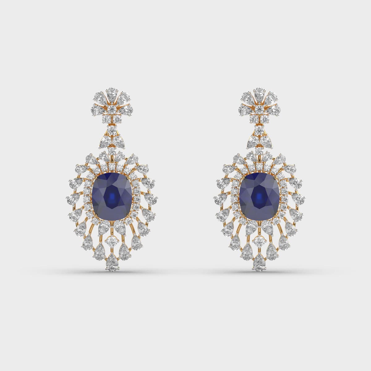 Blue Lady Bird Diamond Earrings