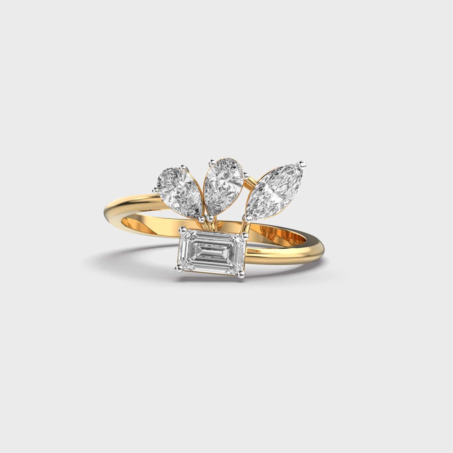 Velvet Aurora Three Diamond Ring
