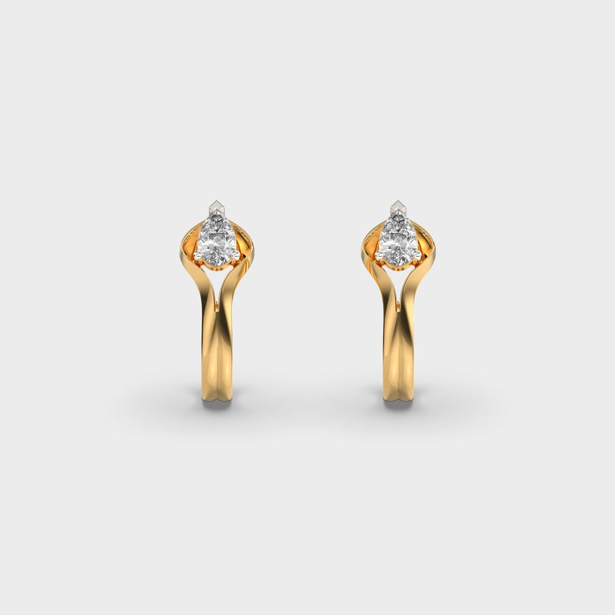 Courtney Love Pear Diamond Hoops