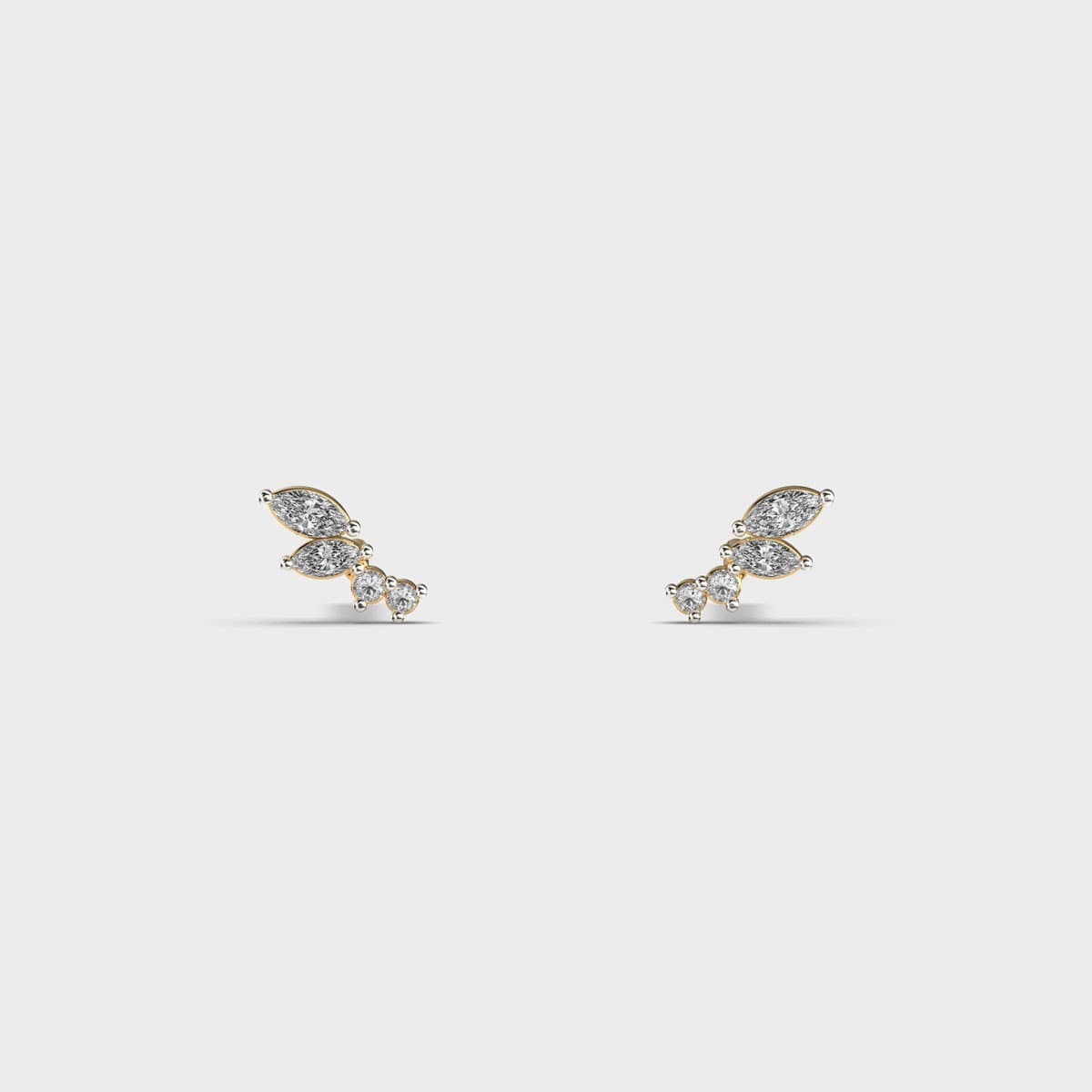 Goddess Diana Minimal Diamond Ear Studs