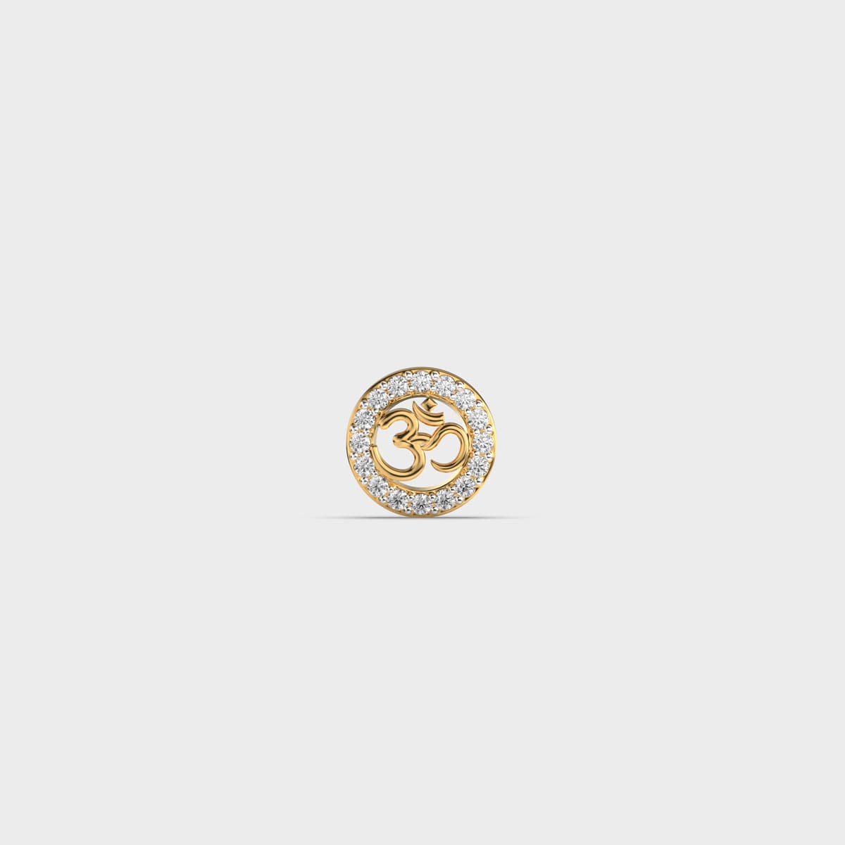 Amber Om Diamond Stud For Men