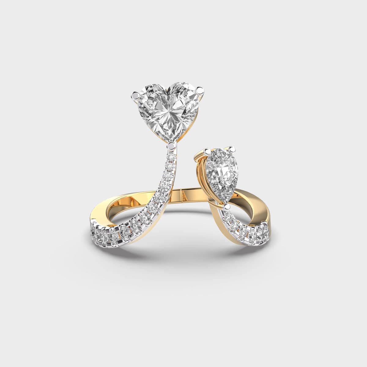 Rising Heart Diamond Ring