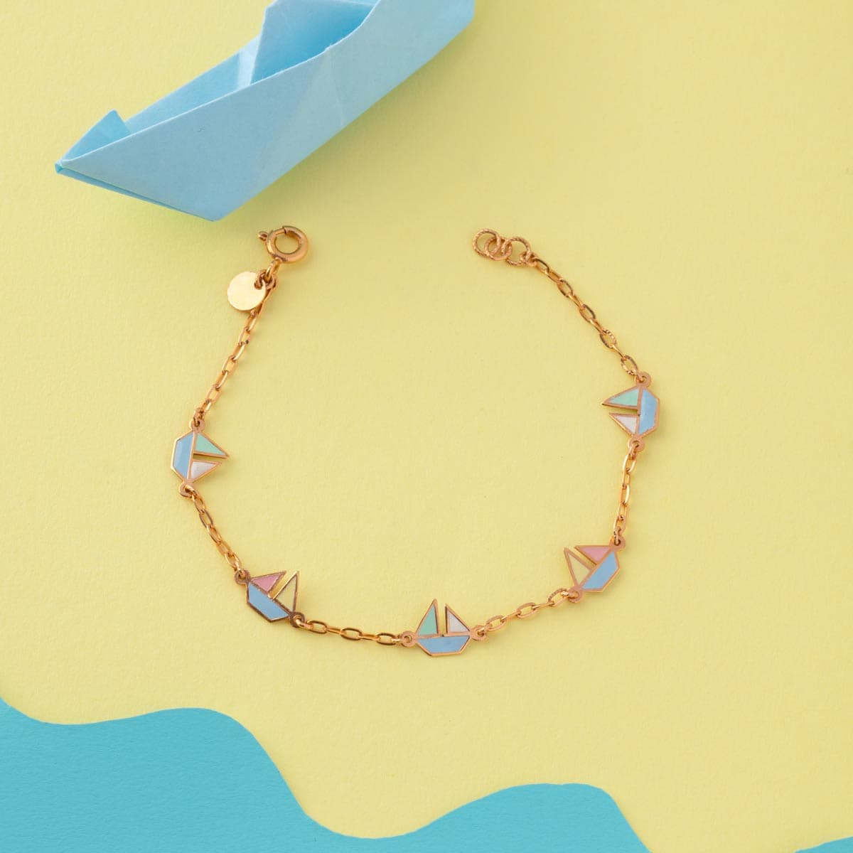Sailboat Charm Bracelet For Kids