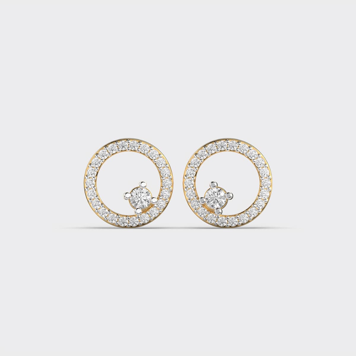 Lustre Loop Angular Diamond Earrings
