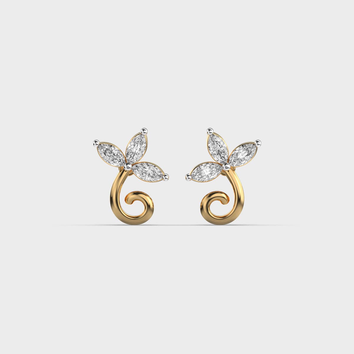 Blooming Perina Petals Diamond Studs