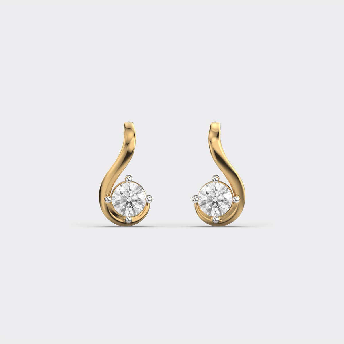Lunar Drop Diamond Earrings