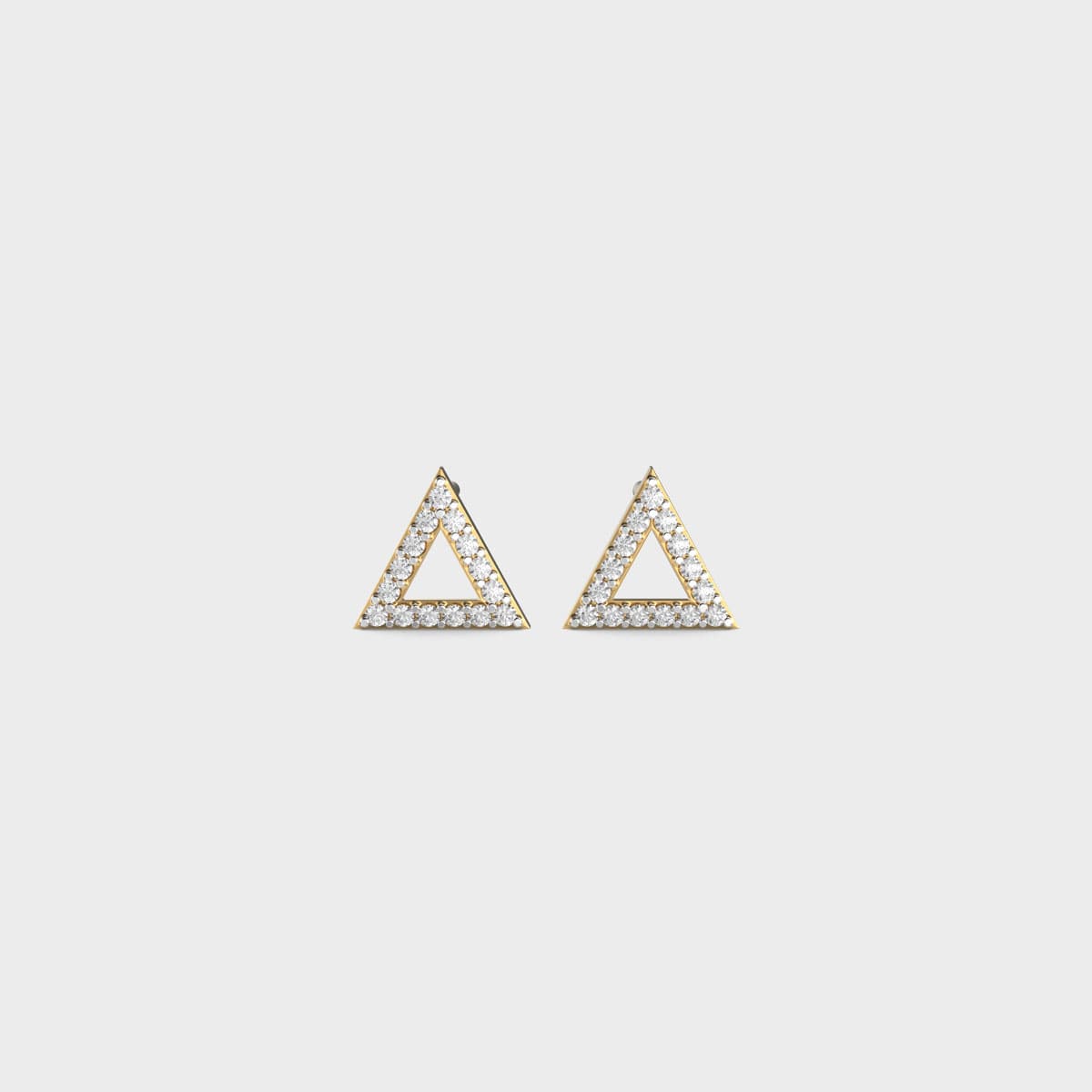 Sparkling Triangle Diamond Studs