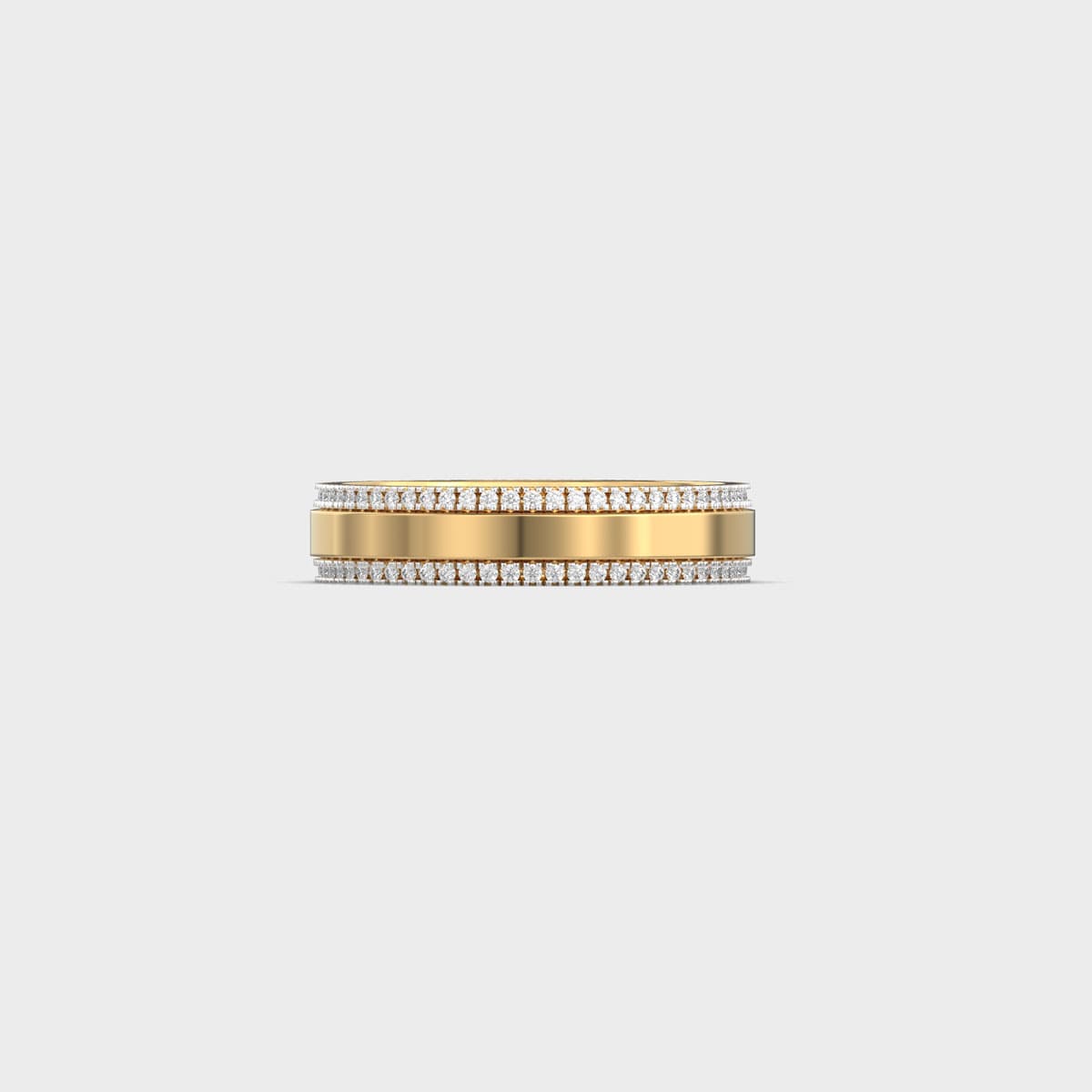 Dual Edge Diamond Band For Men