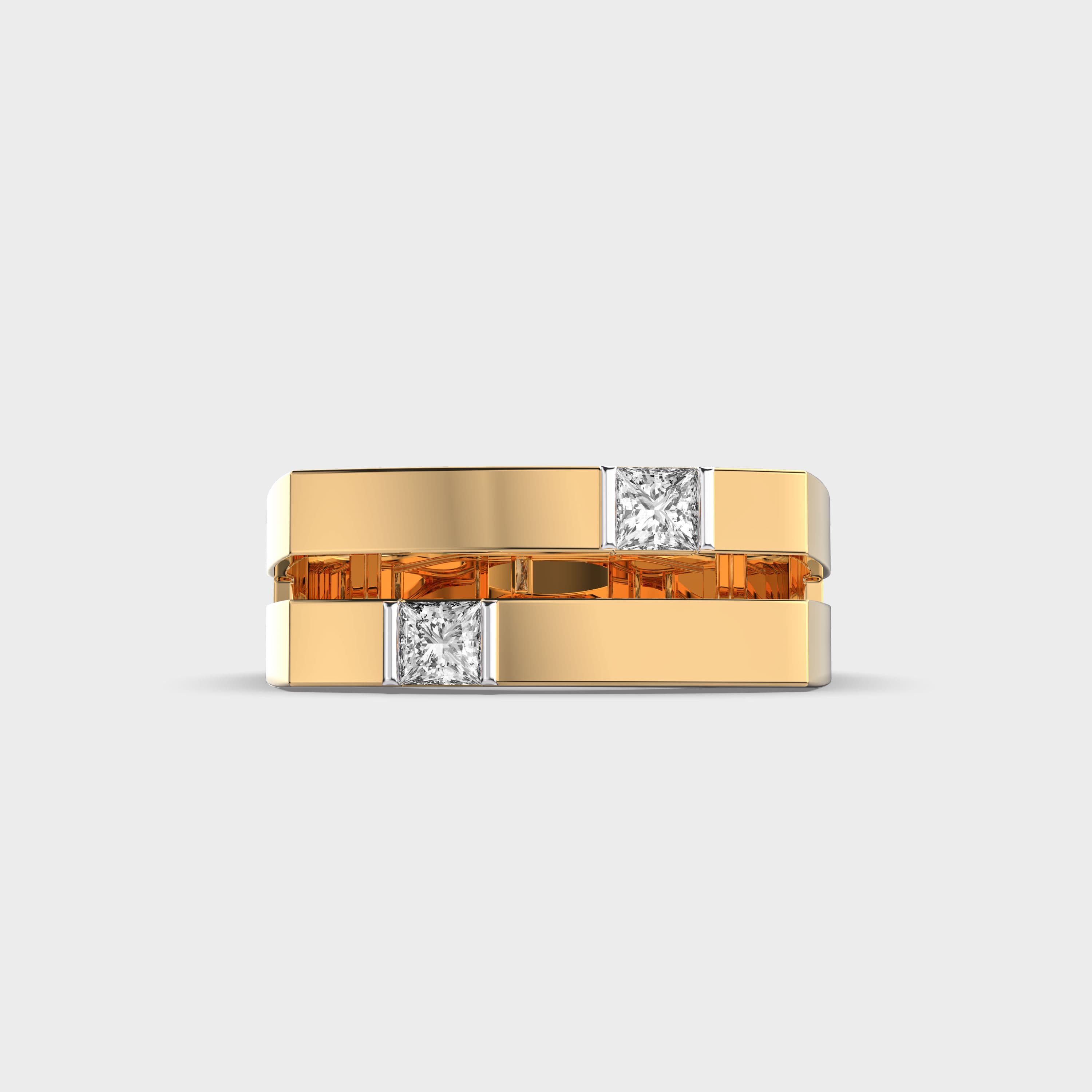Lunar Mark Diamond Ring For Men