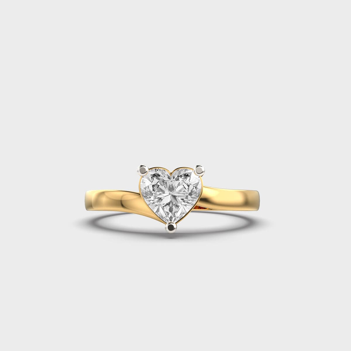 Classic Heart Solitaire Diamond Ring