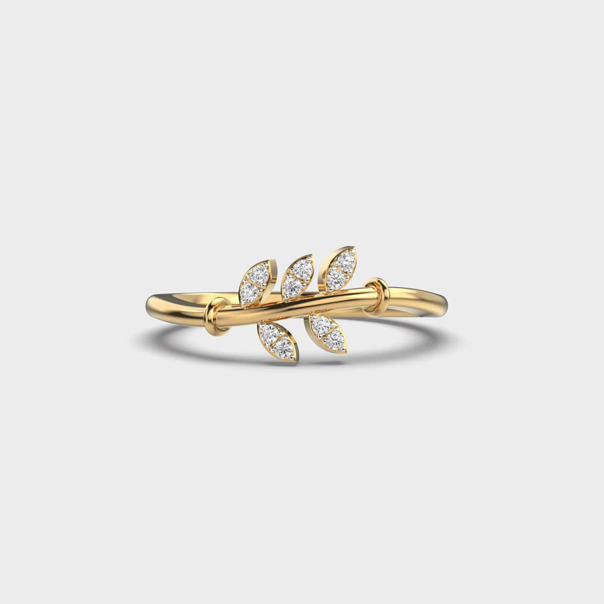 Leaf Diamond Ring
