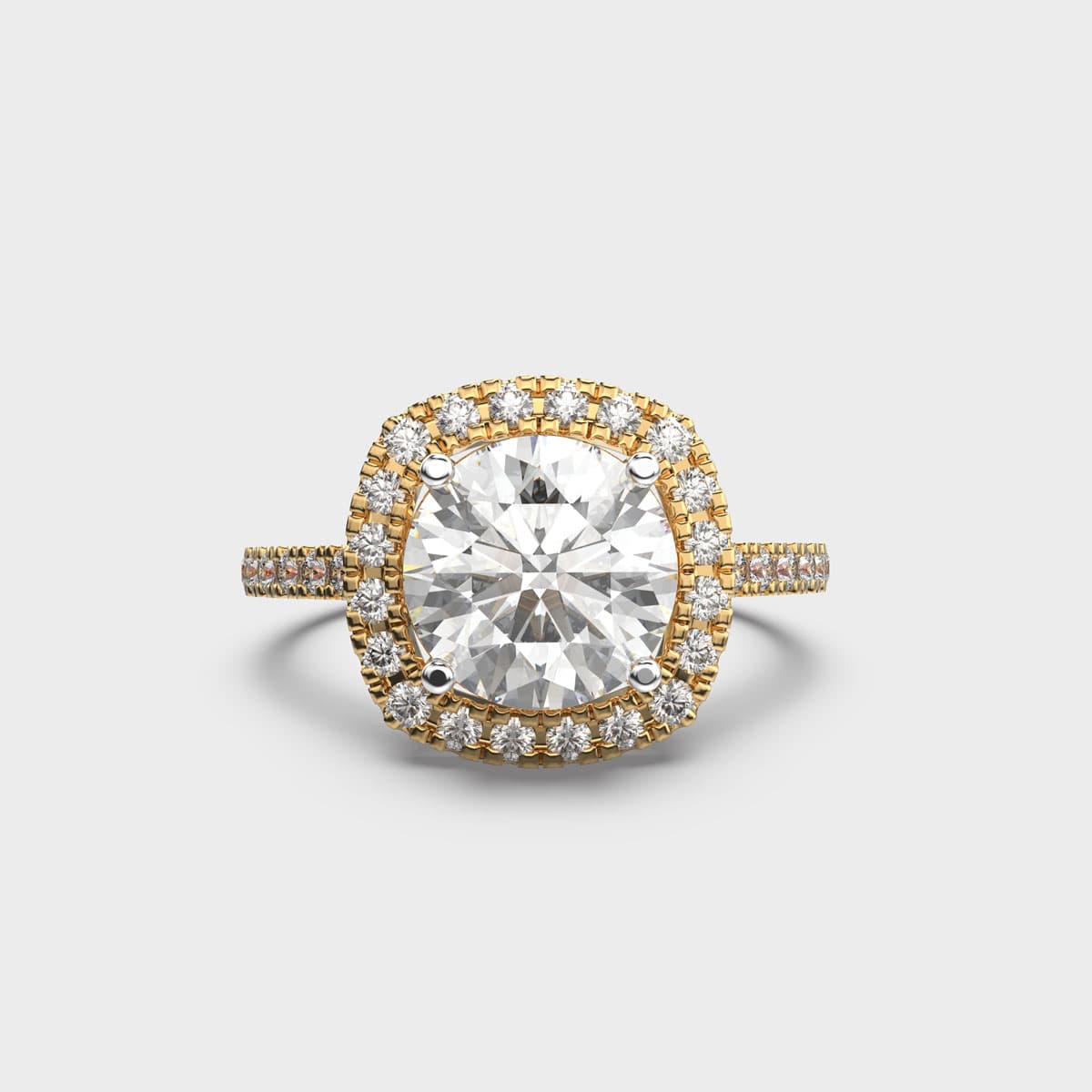 Enthroned Round Solitaire Diamond Ring