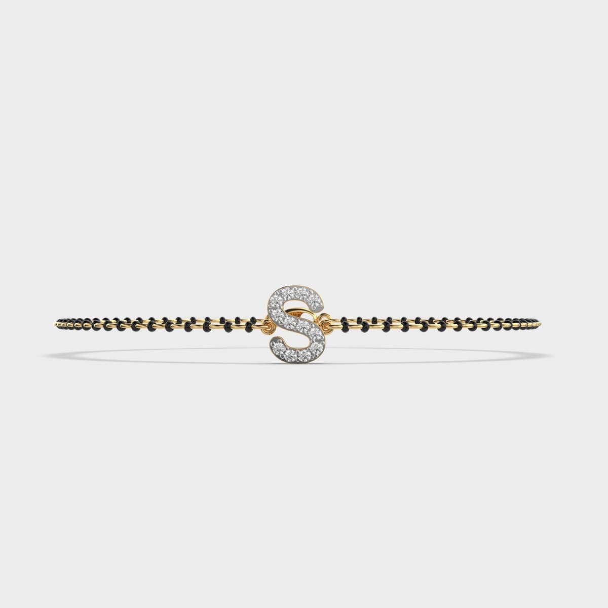 Gleaming S Mangalsutra Diamond Bracelet