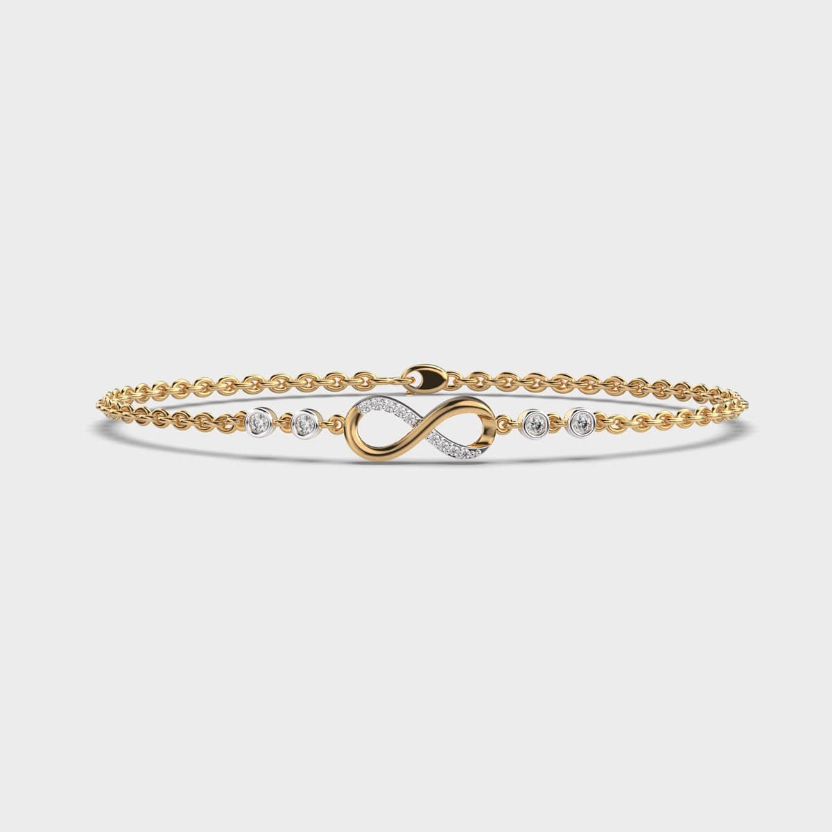 Diamond Encrusted Infinity Bracelet