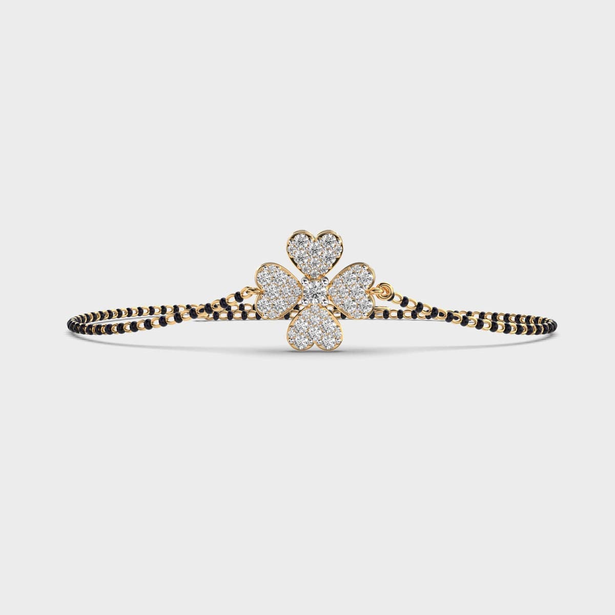 Four-Leaf Clover Mangalsutra Bracelet