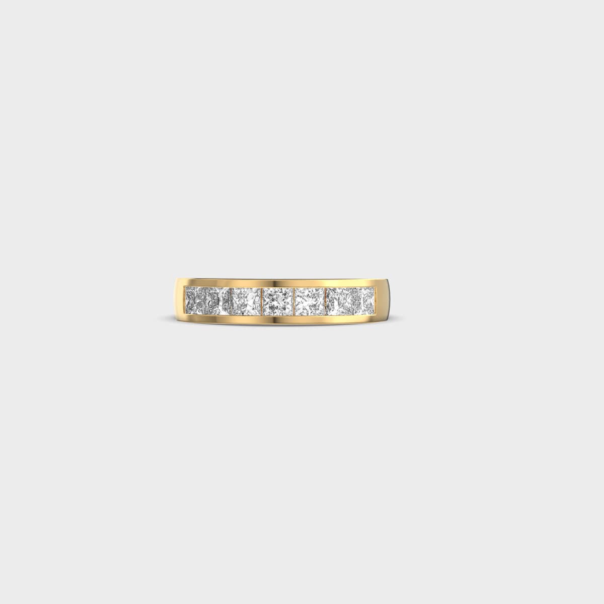 Princess Cut Row Band Diamond Ring