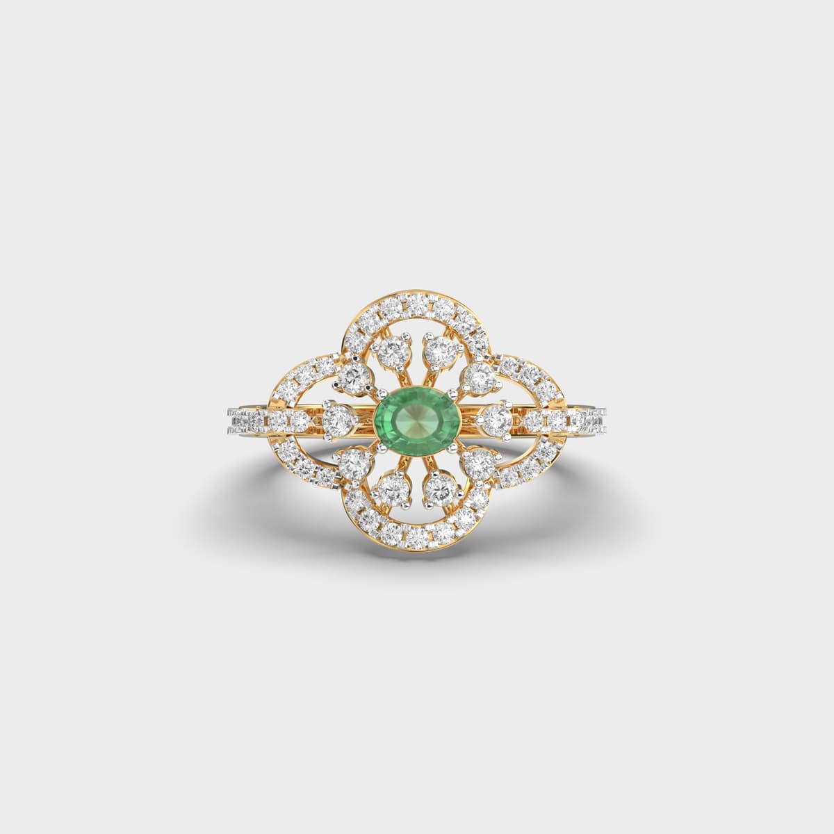 Dresden Green Diamond Ring