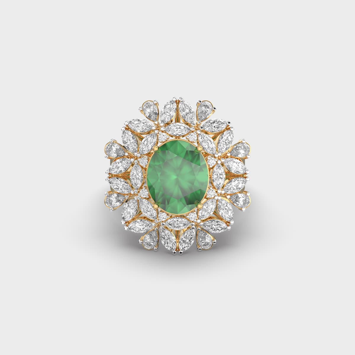 Zephyr Green Diamond Ring