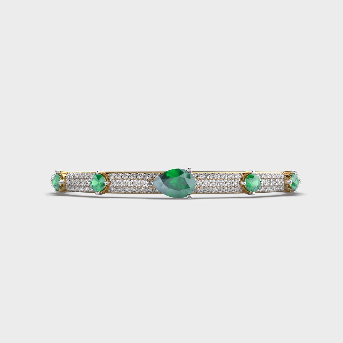 Victorian Green Stone Diamond Bracelet