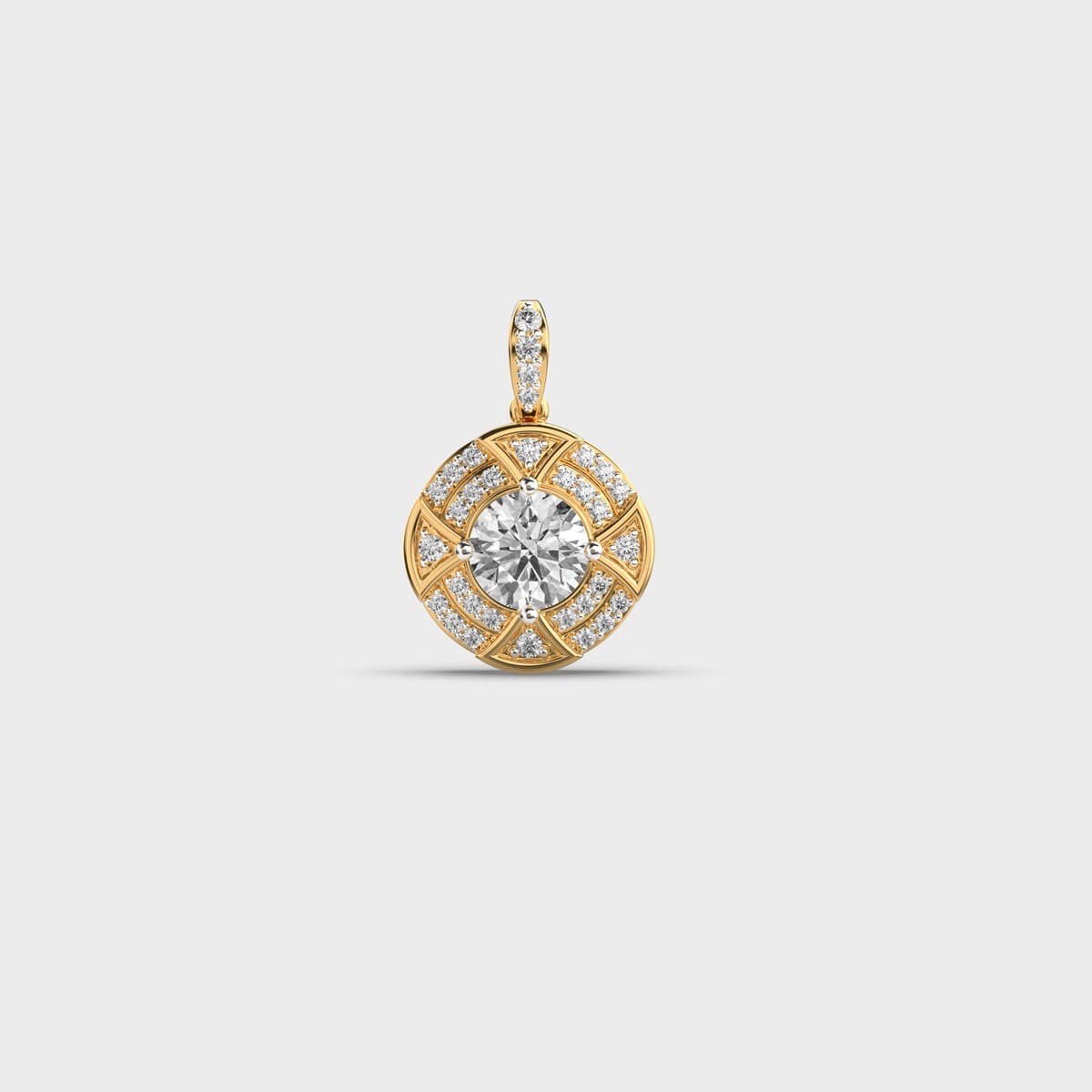 Celtic Knot Round Diamond Pendant (Without Chain)